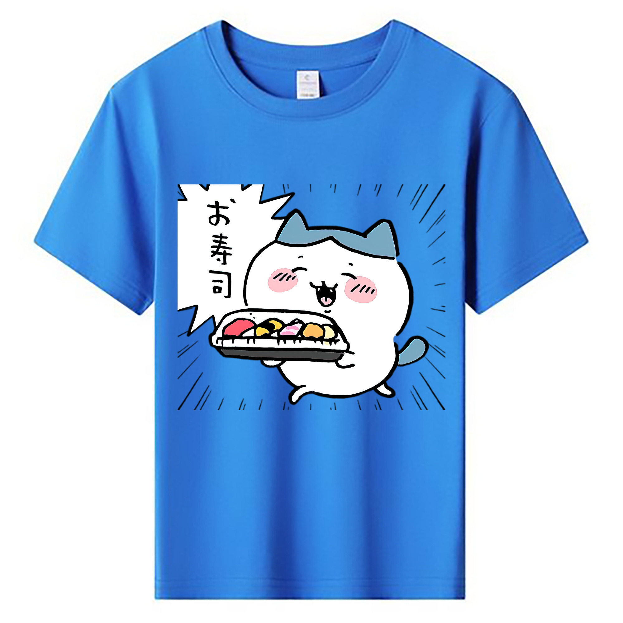 （画像用） ちいかわ ハチワレ Chii-kawa hachiware 綿100％キッズTシャツ（フロントプリント）